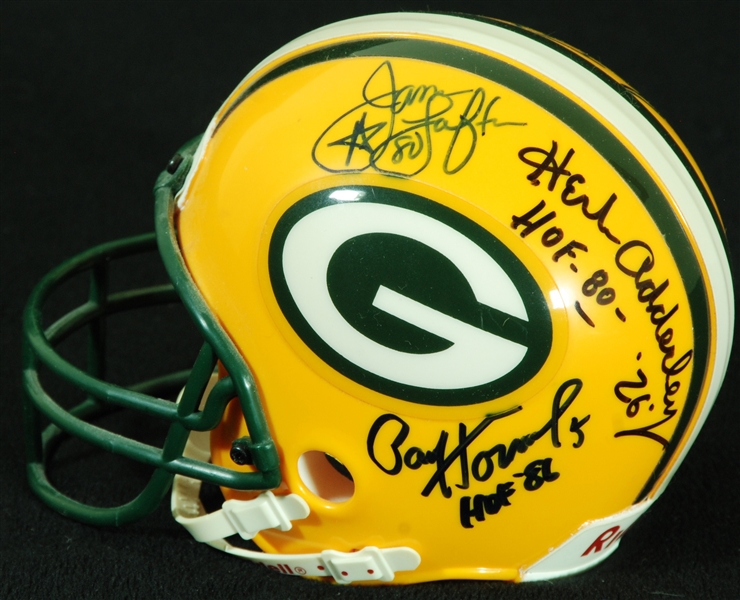 Green Bay Packers Legends Multi-Signed Micro Helmet (6) (PSA/DNA)