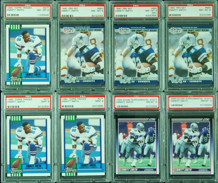 Emmitt Smith PSA-Graded Rookie Group (8)