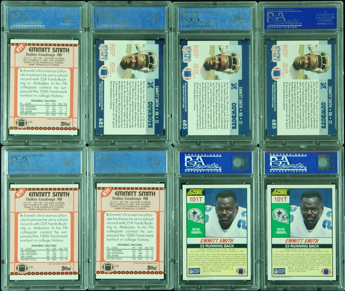 Emmitt Smith PSA-Graded Rookie Group (8)