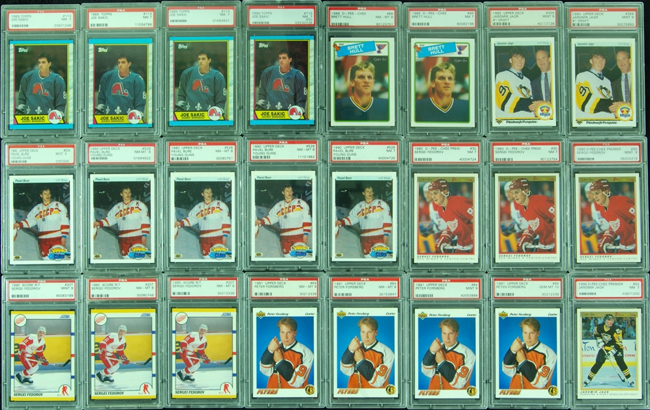 Hockey RCs & HOFers PSA-Graded Group (24)