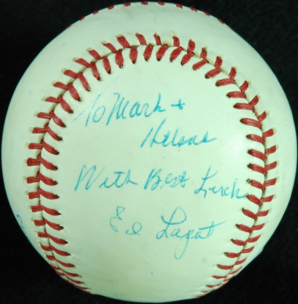 Ed Lopat Single-Signed OAL Baseball (PSA/DNA)