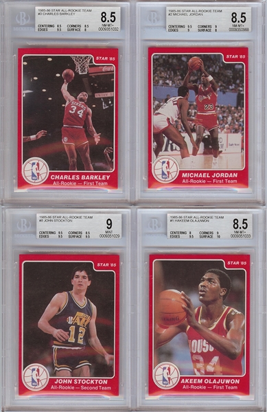 1985-86 Star Co. All-Rookie Team Complete Set (11) 