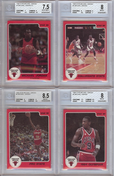 1986 Star Co. Michael Jordan Complete BGS-Graded Set (10)