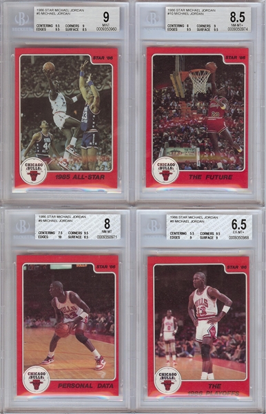 1986 Star Co. Michael Jordan Complete BGS-Graded Set (10)