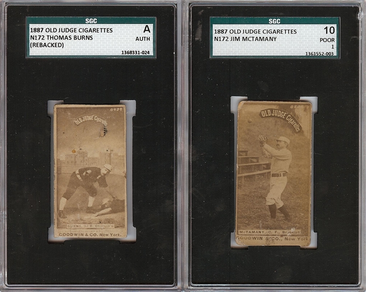 1887 Old Judge SGC-Graded Pair (2) 