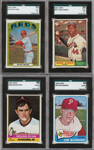 1960s & 1970s Topps SGC-Graded HOFers Group (15)