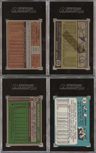 1960s & 1970s Topps SGC-Graded HOFers Group (15)