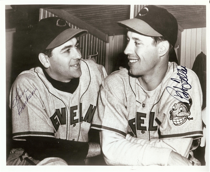 Lou Boudreau & Bob Feller Dual-Signed 8x10 Photo (PSA/DNA)