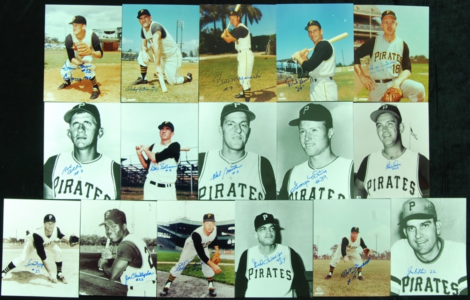 1960s Pittsburgh Pirates World Champs Signed 8x10 Photo Group (16)