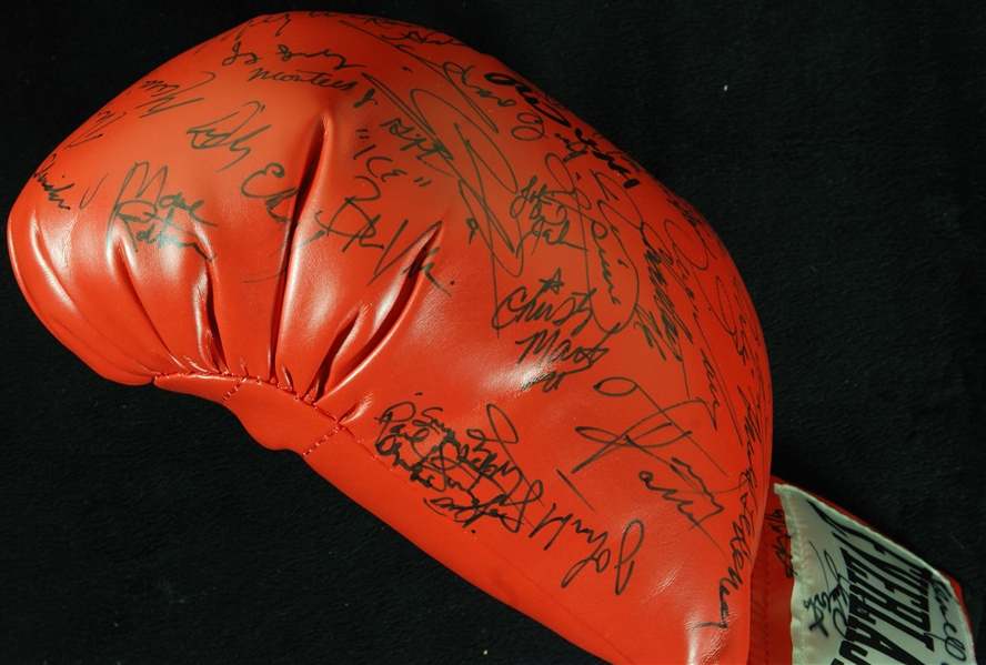 Boxing HOFers & Stars Signed Boxing Glove (40) (PSA/DNA)