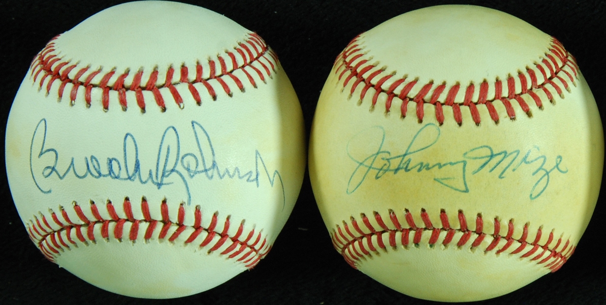 Brooks Robinson & Johnny Mize Single-Signed Baseballs (2)