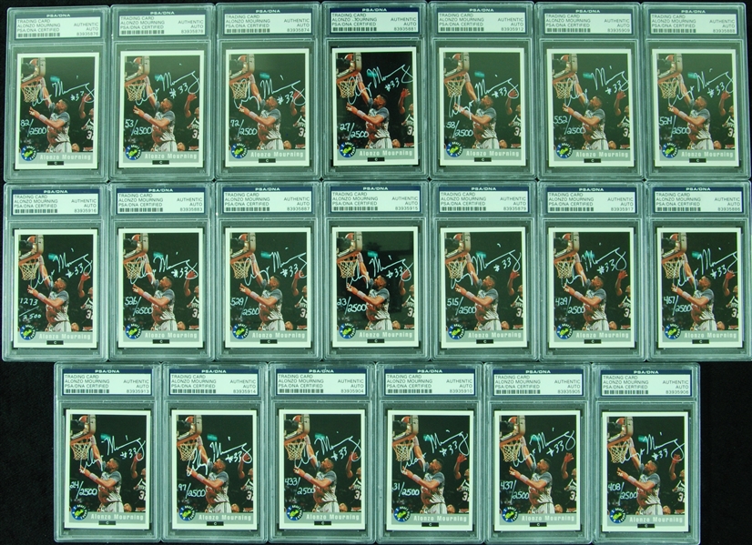 Alonzo Mourning Signed 1992 Classic Draft Group (20) (PSA/DNA)