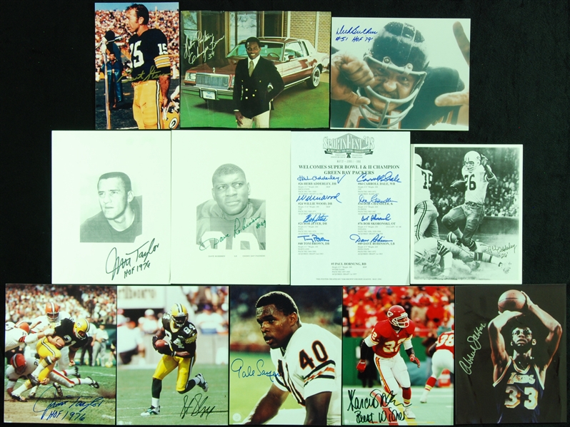 Football Signed 8x10 Photos Group (67) with HOFers