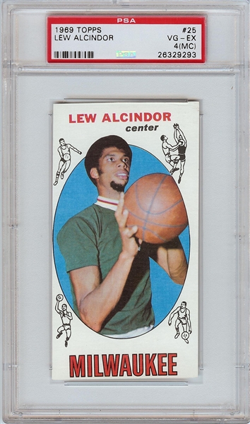 1969 Topps Lew Alcindor RC No. 25 PSA 4 (MC)