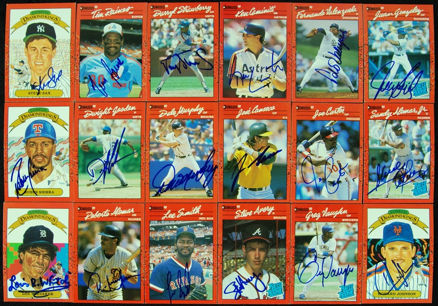 Signed 1990 Donruss Group with HOFers (575)