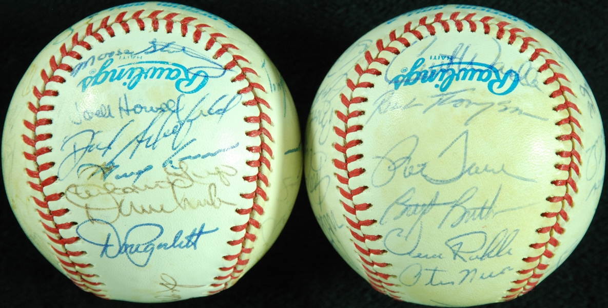 1986 Angels & 1985 Indians Team-Signed Baseballs (2) from Vern Ruhle