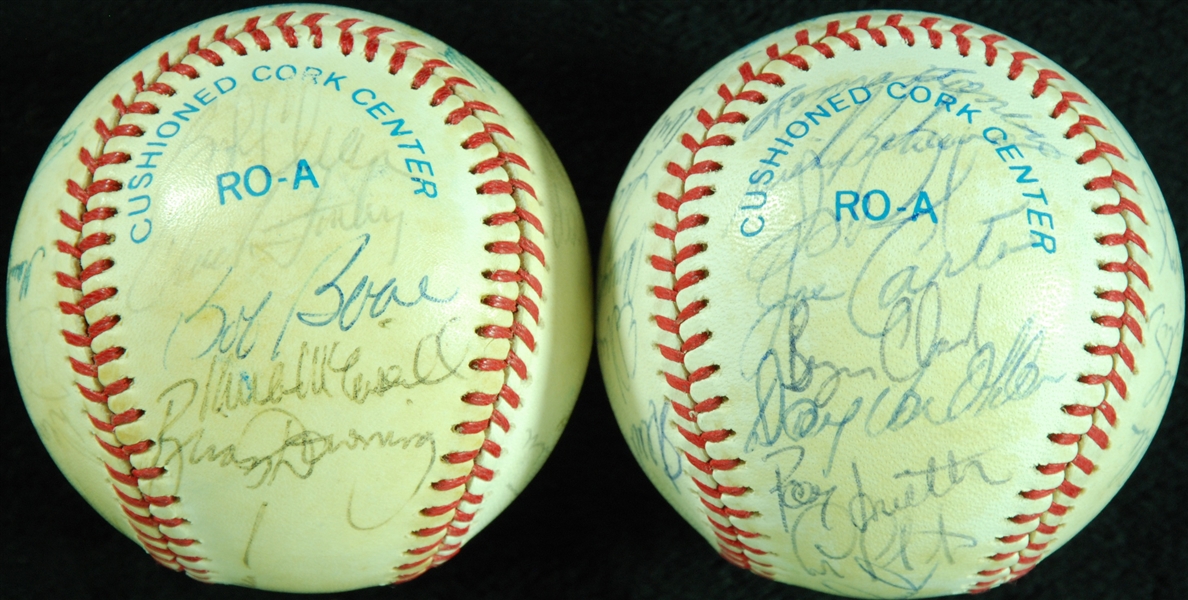 1986 Angels & 1985 Indians Team-Signed Baseballs (2) from Vern Ruhle