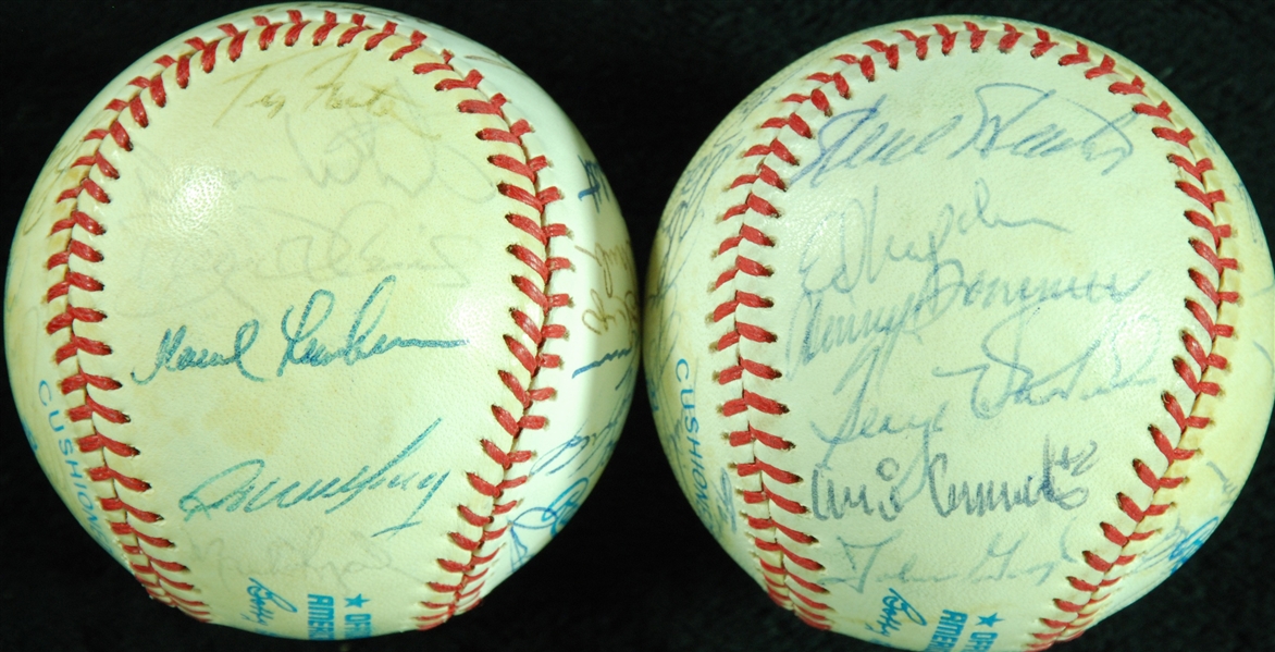 1986 Angels & 1985 Indians Team-Signed Baseballs (2) from Vern Ruhle