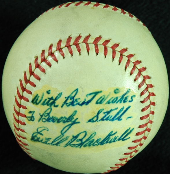 Ewell Blackwell Single-Signed ONL Baseball with No-Hitter Inscription (PSA/DNA)