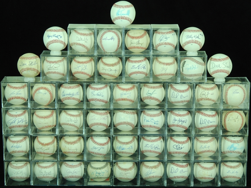 Single-Signed Baseballs Group (51) with HOFers