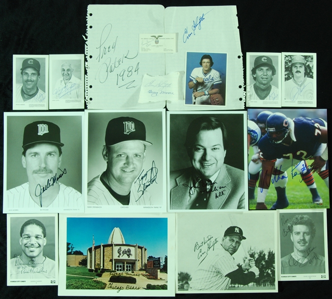 Signed Photo & Cut Group Loaded with HOFers (19)