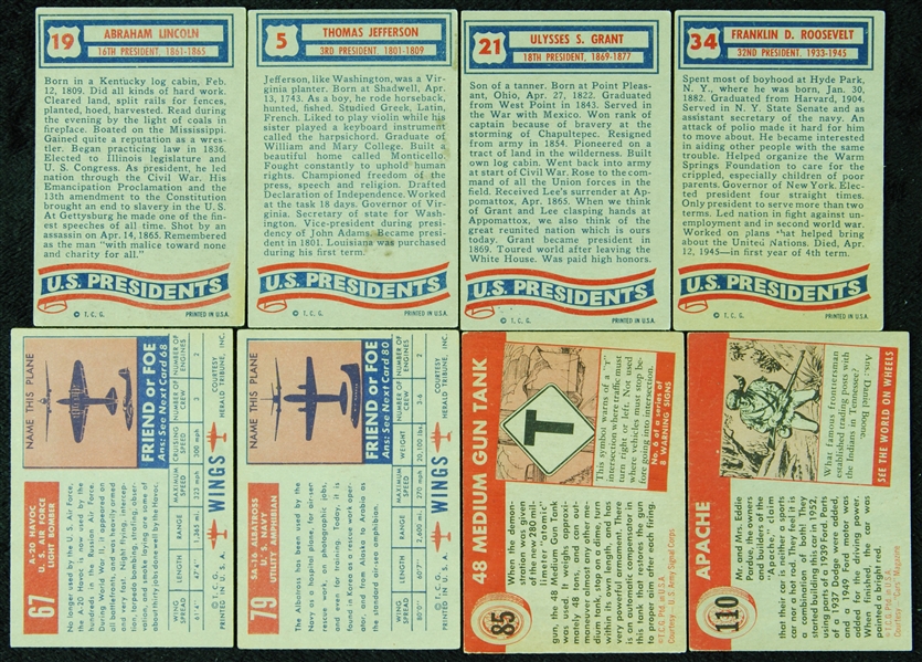 1938-54 Non-Sport Grouping With Wings, Wheels and Presidents (96)