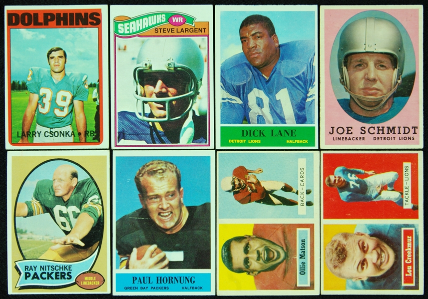 1950’s-70’s Topps Football With Hall of Famers, Stars, Specials (100)