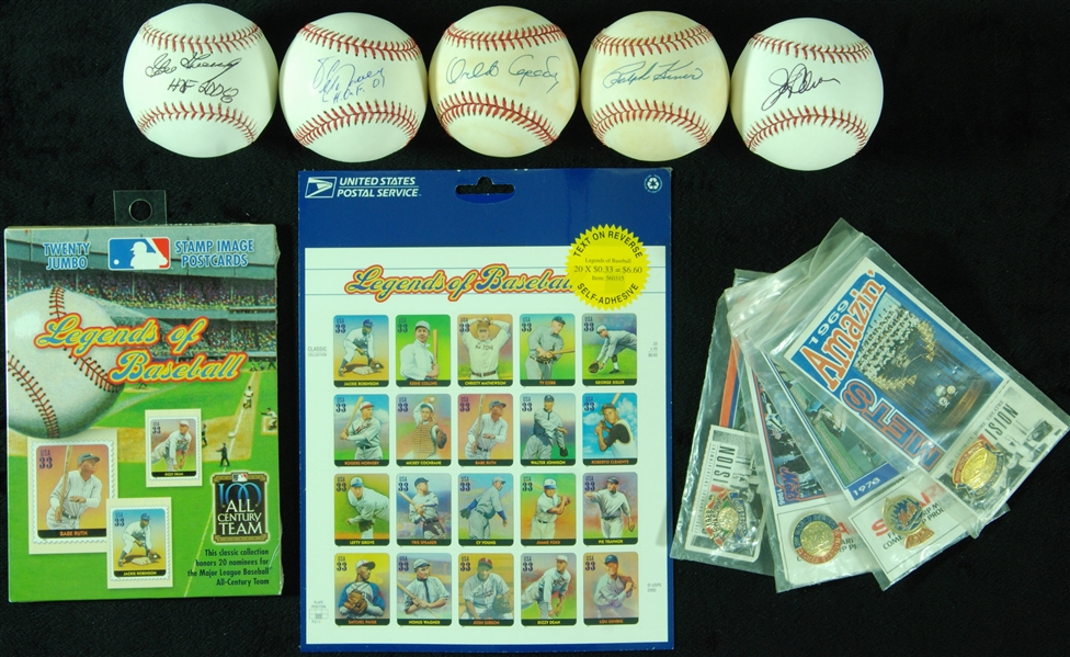 HOFer Single-Signed Baseball Group (5) with Extras