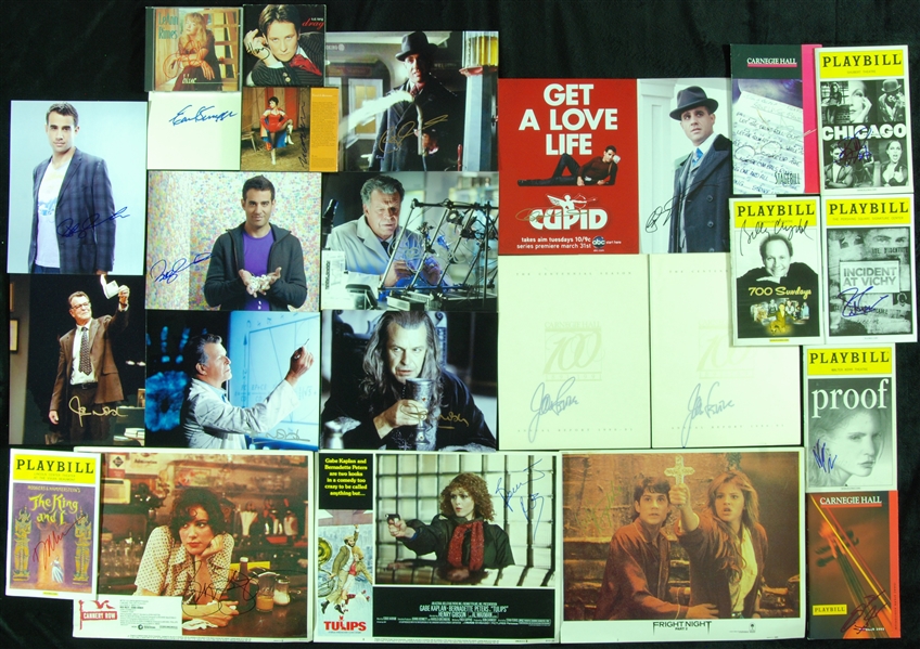 Signed Photo, Lobby Card, CD & Playbill Group (25) 