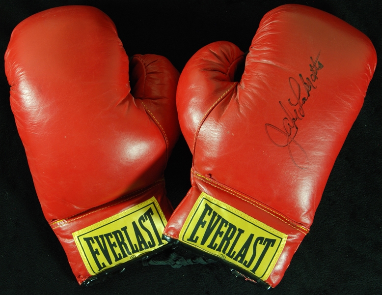 Jake LaMotta Signed Boxing Glove (PSA/DNA)