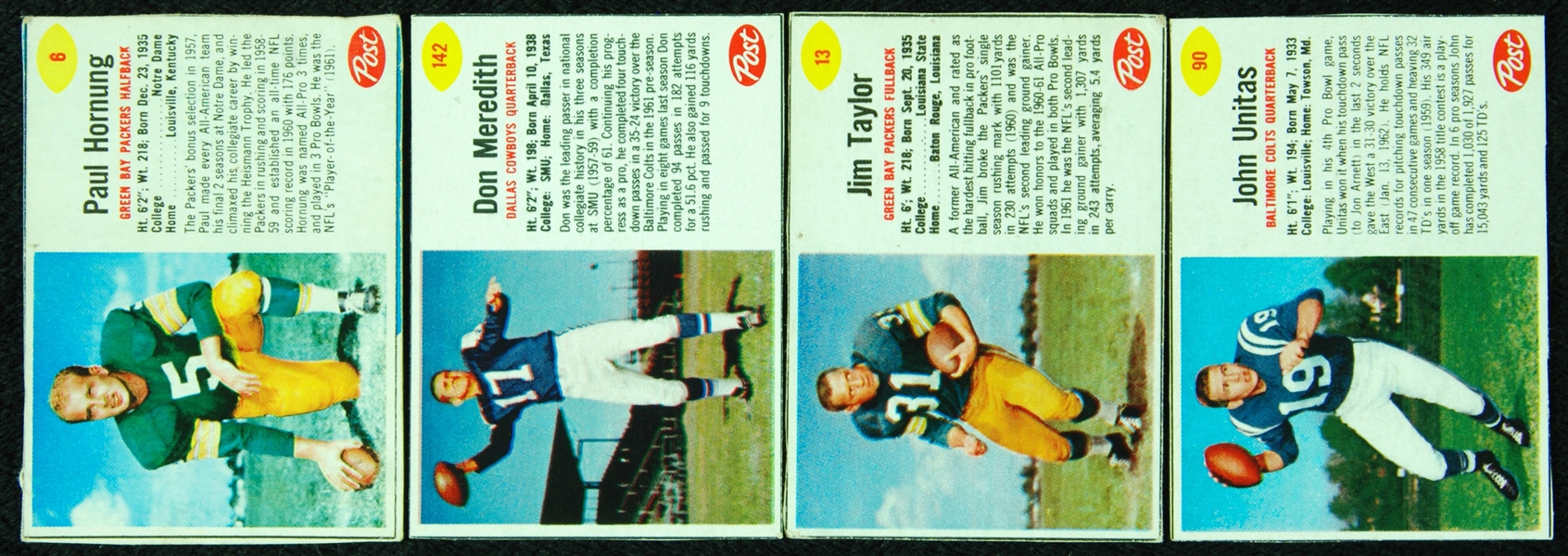 1962 Post Cereal Football Partial Set (142/200)