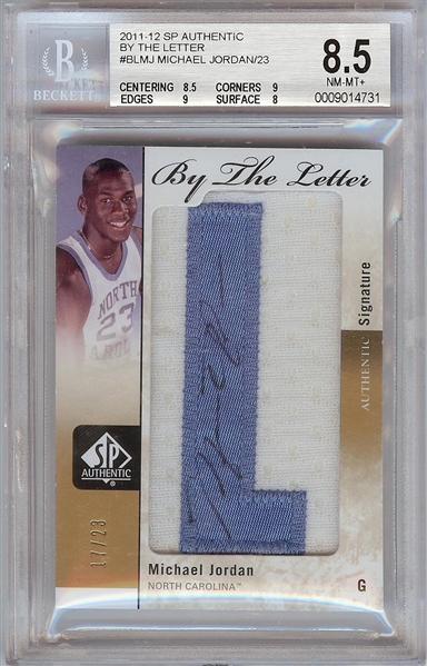 Michael Jordan Signed 2011-12 SP Authentic By The Letter (17/23) BGS 8.5 (AUTO 9)