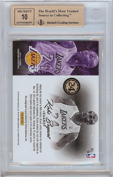 Kobe Bryant Signed 2013-14 Panini Signatures Franchise Graphs Red (2/10) BGS 9.5 (AUTO 10)