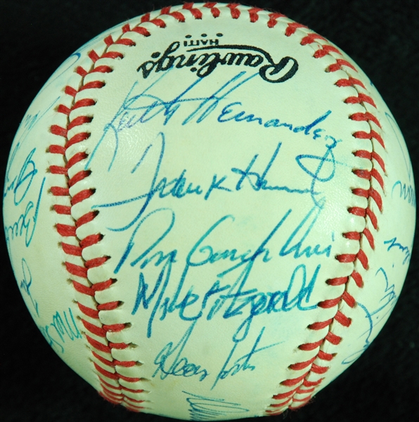 1984 New York Mets Team-Signed ONL Baseball (25) (JSA)