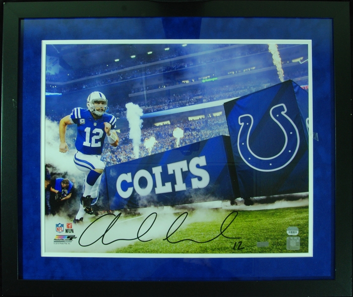 Andrew Luck Signed 16x20 Framed Photo (10/12) (Fanatics) (Panini)