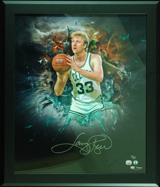 Larry Bird Signed 16x20 Framed Photo (13/31) (Fanatics)