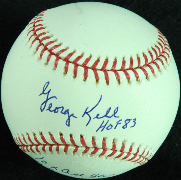 George Kell Single-Signed OML STAT Baseball (PSA/DNA)