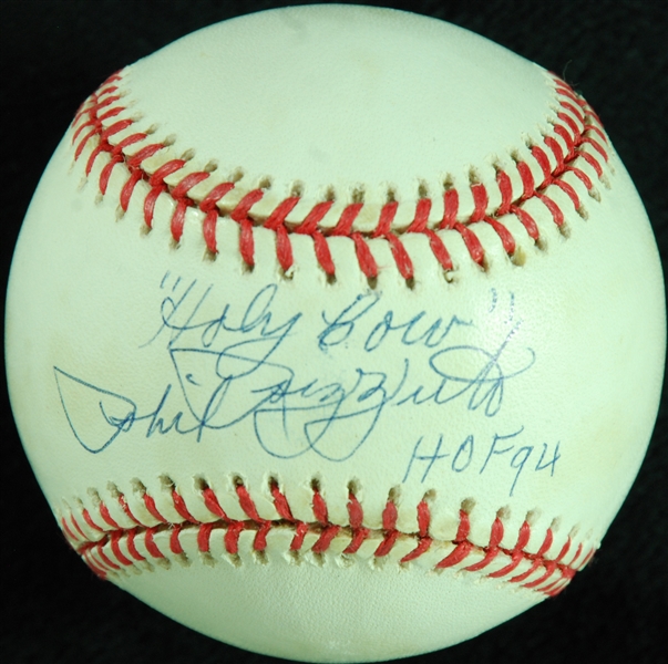 Phil Rizzuto Single-Signed OAL Baseball Inscribed HOF 94, Holy Cow (PSA/DNA)