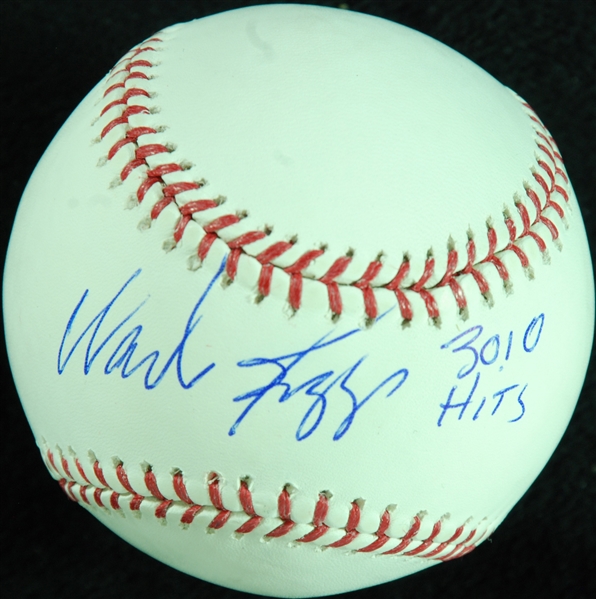 Wade Boggs Single-Signed OML Baseball Inscribed 3010 Hits (JSA)