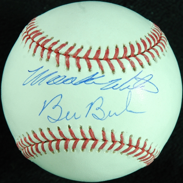 Mookie Wilson & Bill Buckner Dual-Signed OML Baseball (Steiner)