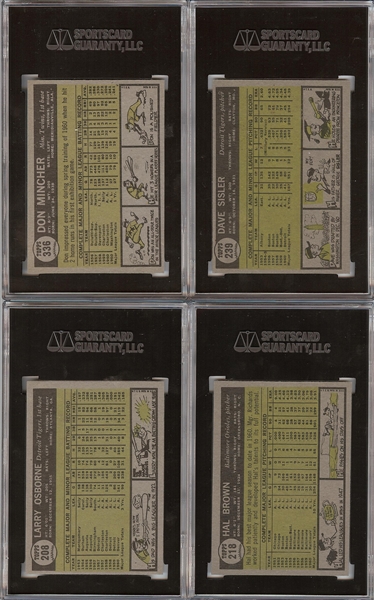 1961 Topps SGC 8.5 Graded Commons Group (4)