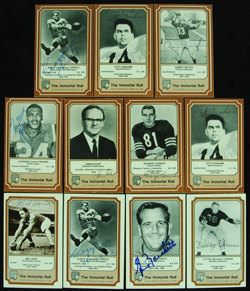 Signed 1974 Fleer The Immortal Roll Group (11)