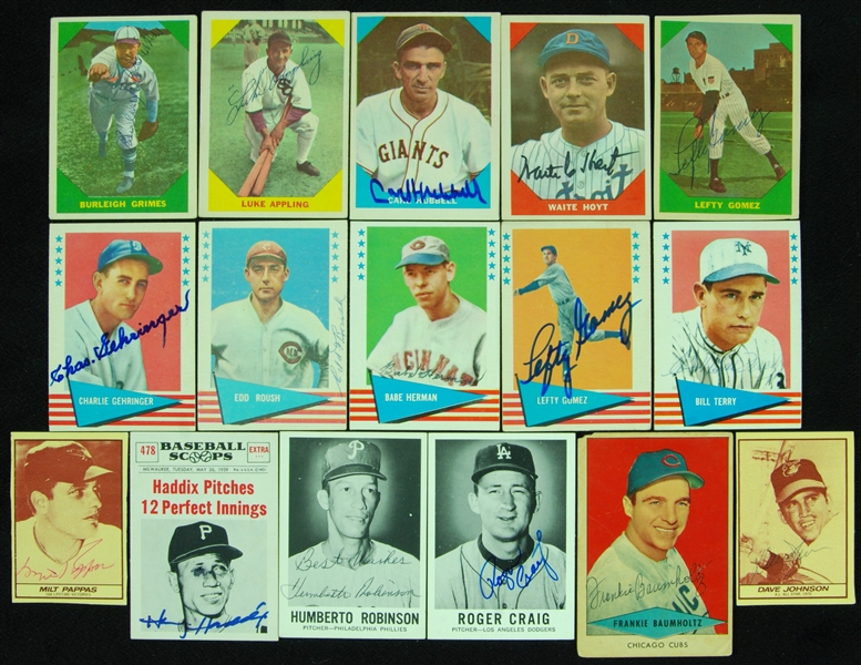 Signed 1950/60s Fleer, Leaf, Red Heart Group (42)