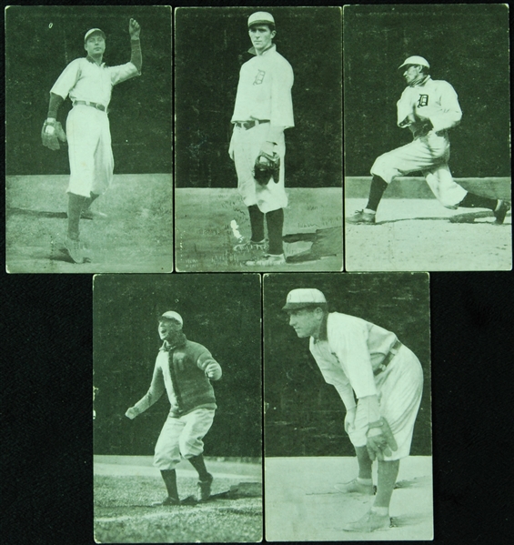 1907 Dietsche Postcards Group (5) with Hughie Jennings