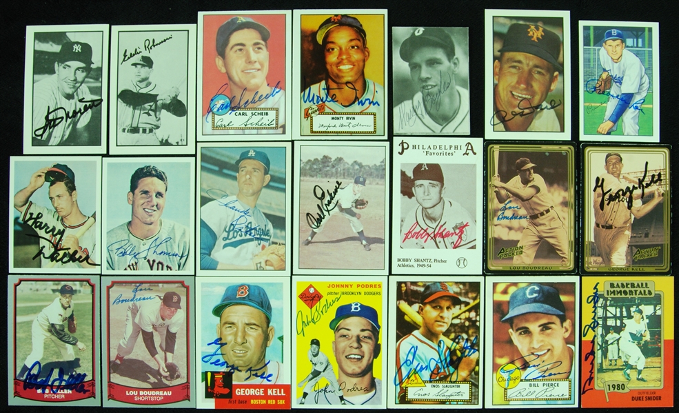 Signed 1950s Topps, Bowman, Misc. Reprints (207)