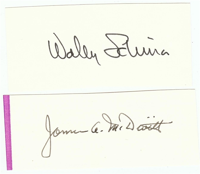 Wally Schirra & James McDivitt Cut Signatures (2)