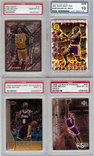 Kobe Bryant Gem Mint Graded Group with RCs (8)