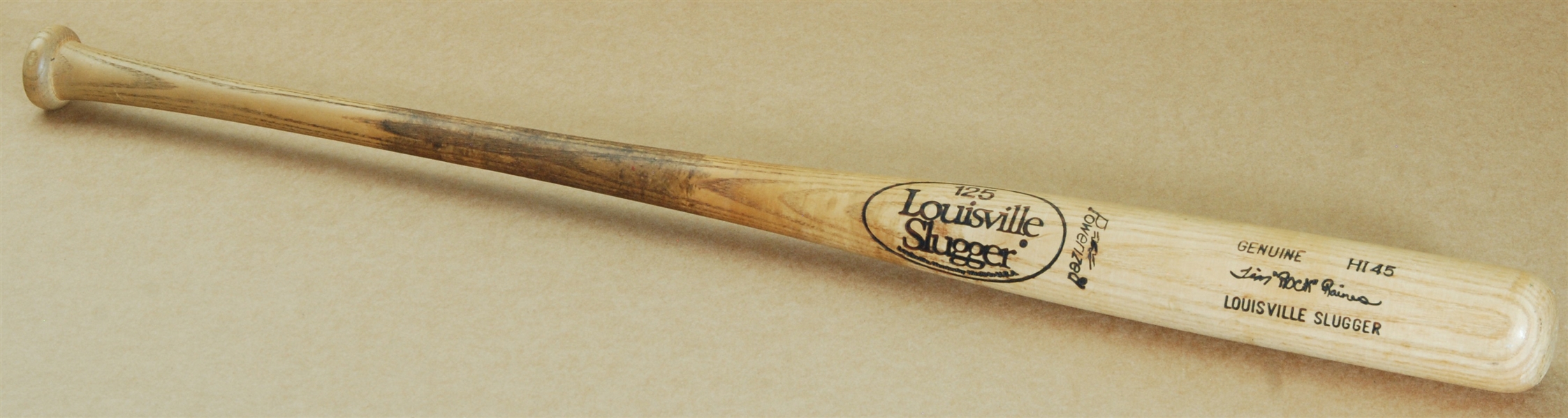 Tim Raines 1980-83 Louisville Slugger Professional Model Bat (PSA Taube)