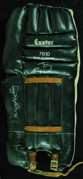 Tony Esposito Signed Exeter Personal Model Shin Guard (PSA/DNA)