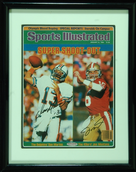 Dan Marino & Joe Montana Signed Sports Illustrated Print (UDA)